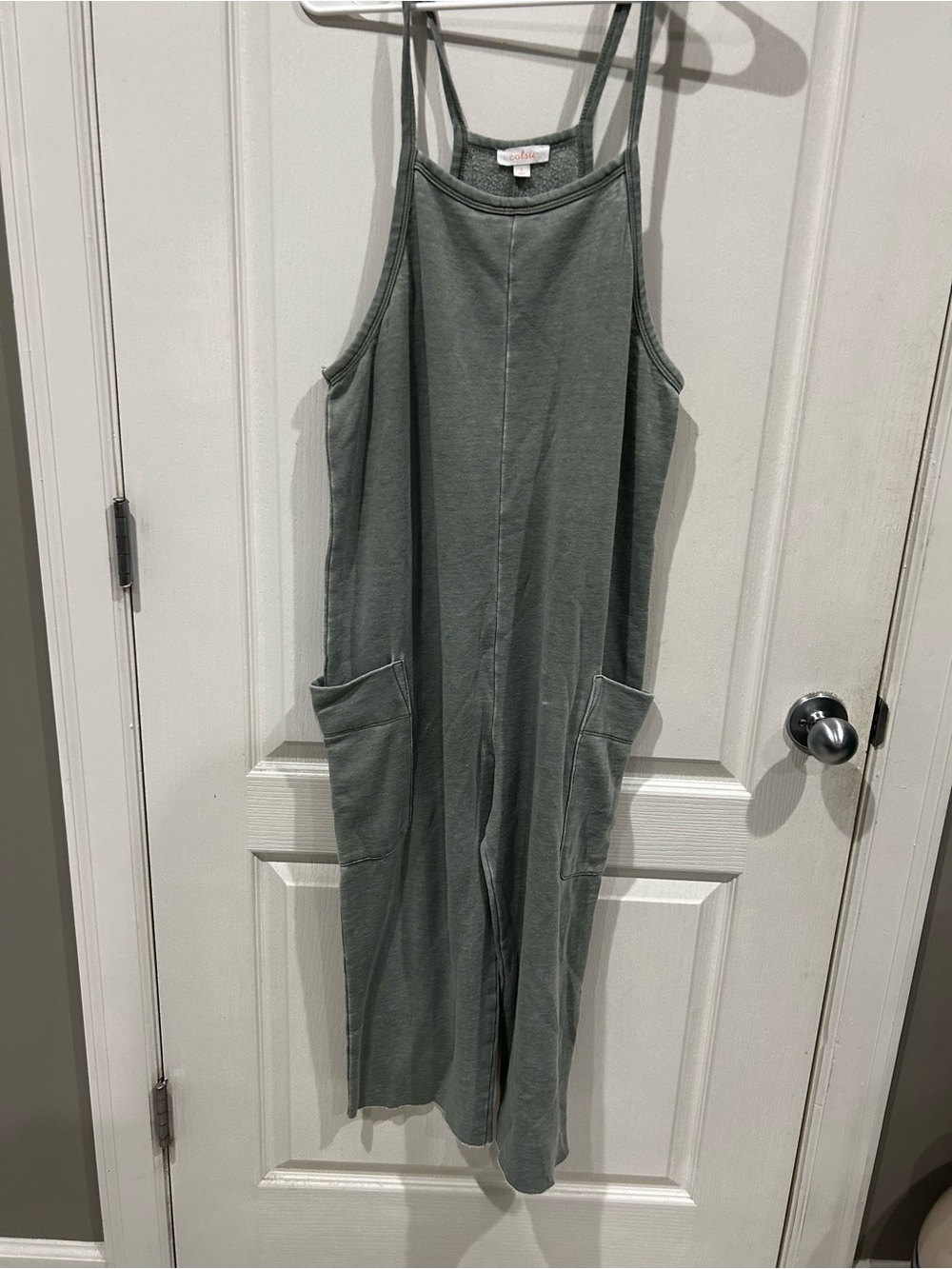 Colsie Olive Green Jumpsuit with pockets